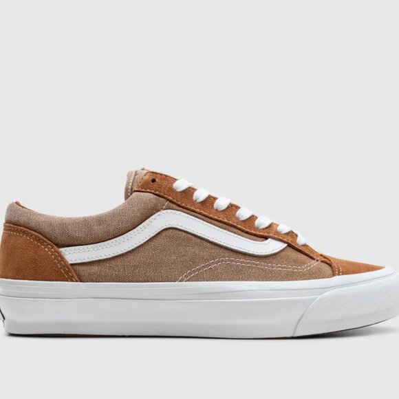 VANS LX Premium Old Skool 36 WASHED BROWN 2025 Men's Skateboarding Shoes 10 NEW - Picture 10 of 15